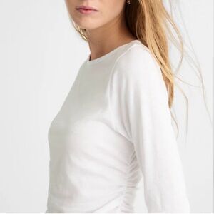 Madewell Ruched Long Sleeve Tee NWT
